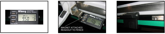 Wixey Table Saw Readout Details